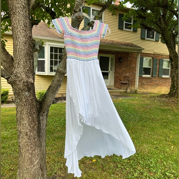 Show Me Your MuMu Dresses & Skirts - NWOT $180 Show Me Your MuMu | Willa Maxi Dress | Flowy Dress| Rainbow Stripe